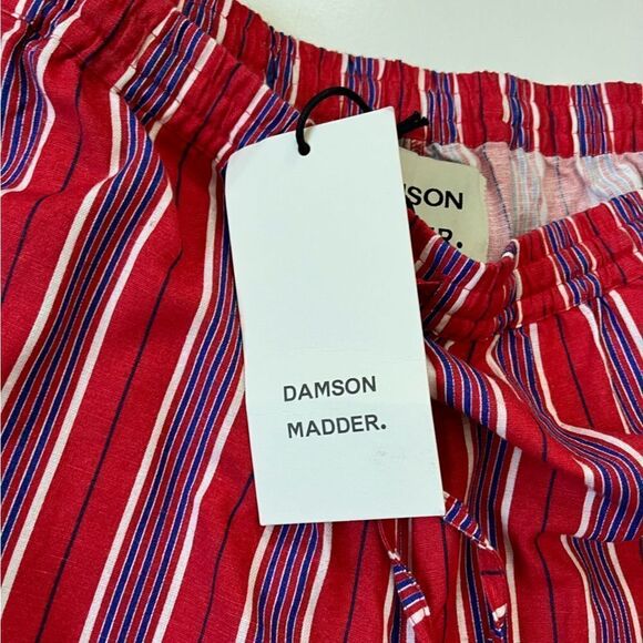 Damson Madder NWT Striped Linen Cotton Set 16 - Picture 5 of 15